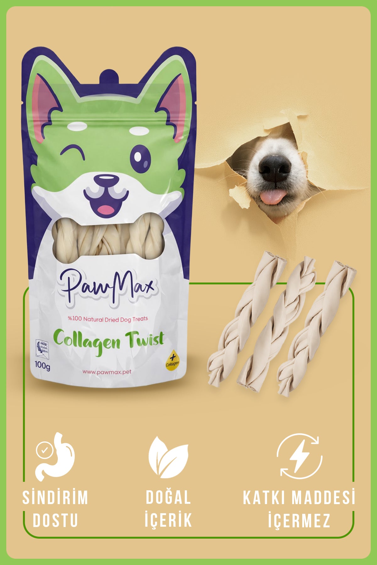 Collagen Twist - Natural Dried Dog Treats - Collagen Twist