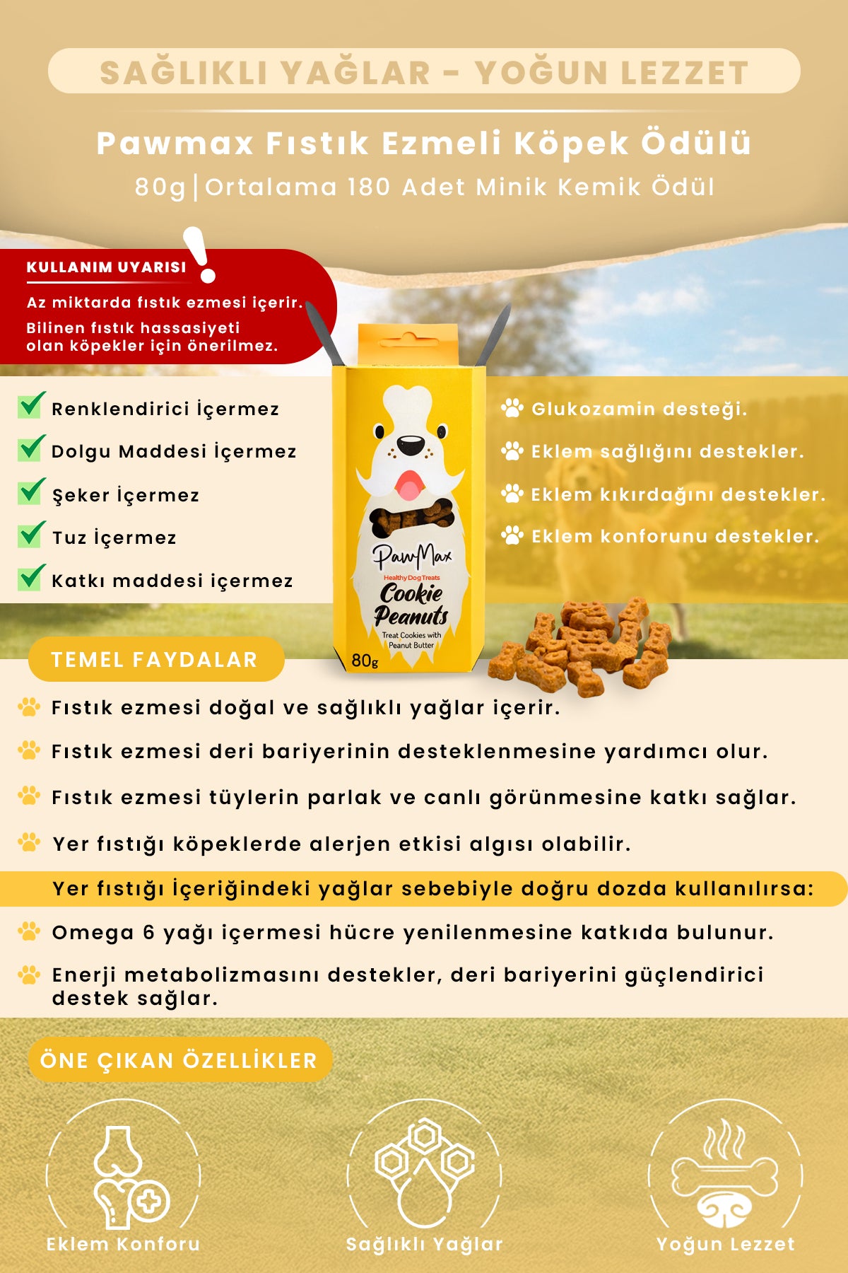 Fıstık Ezmeli Köpek Ödül Maması