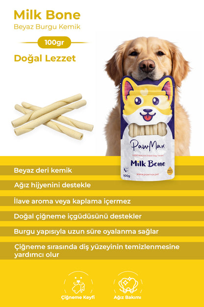 White Twist Bone - Natural Dried Dog Treats - Milk Bone