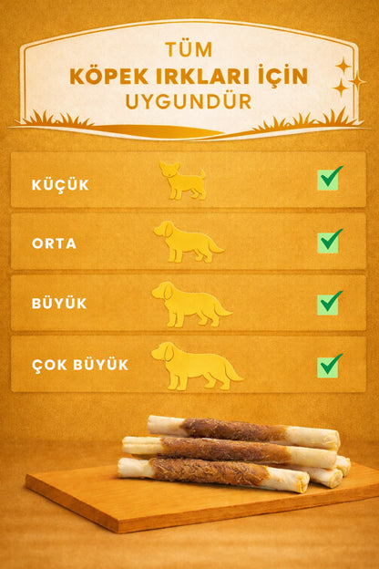 Chicken Wrapped Sticks - Natural Dried Dog Treats - Chicken Wrapped Sticks