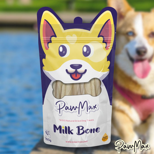 Beyaz Burgu Kemik - Doğal Kurutulmuş Köpek Ödül Maması - Milk Bone