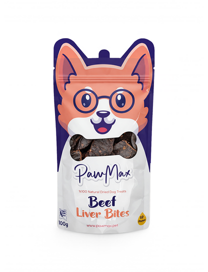 Kurutulmuş Dana Karaciğer - Doğal Köpek Ödül Maması | Pawmax Beef Liver Bites