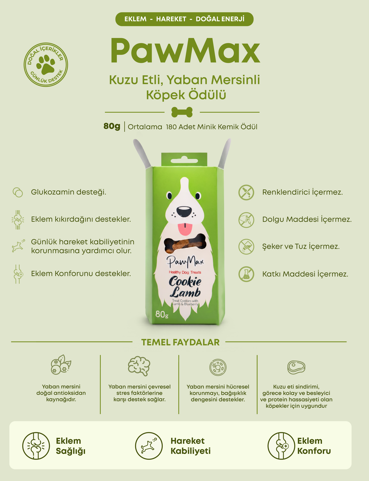 Kuzu Eti ve Yaban Mersinli Köpek Ödül Maması