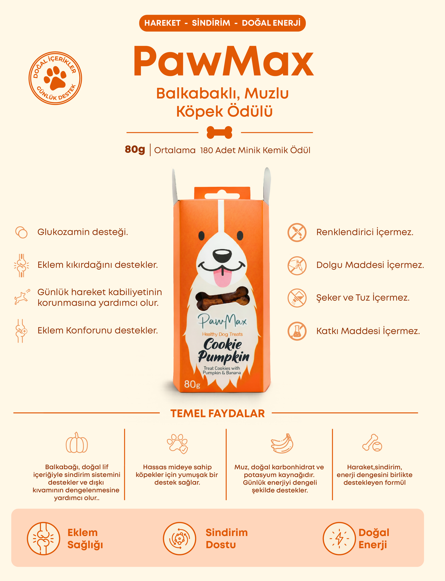 Balkabak ve Muzlu Köpek Ödül Maması