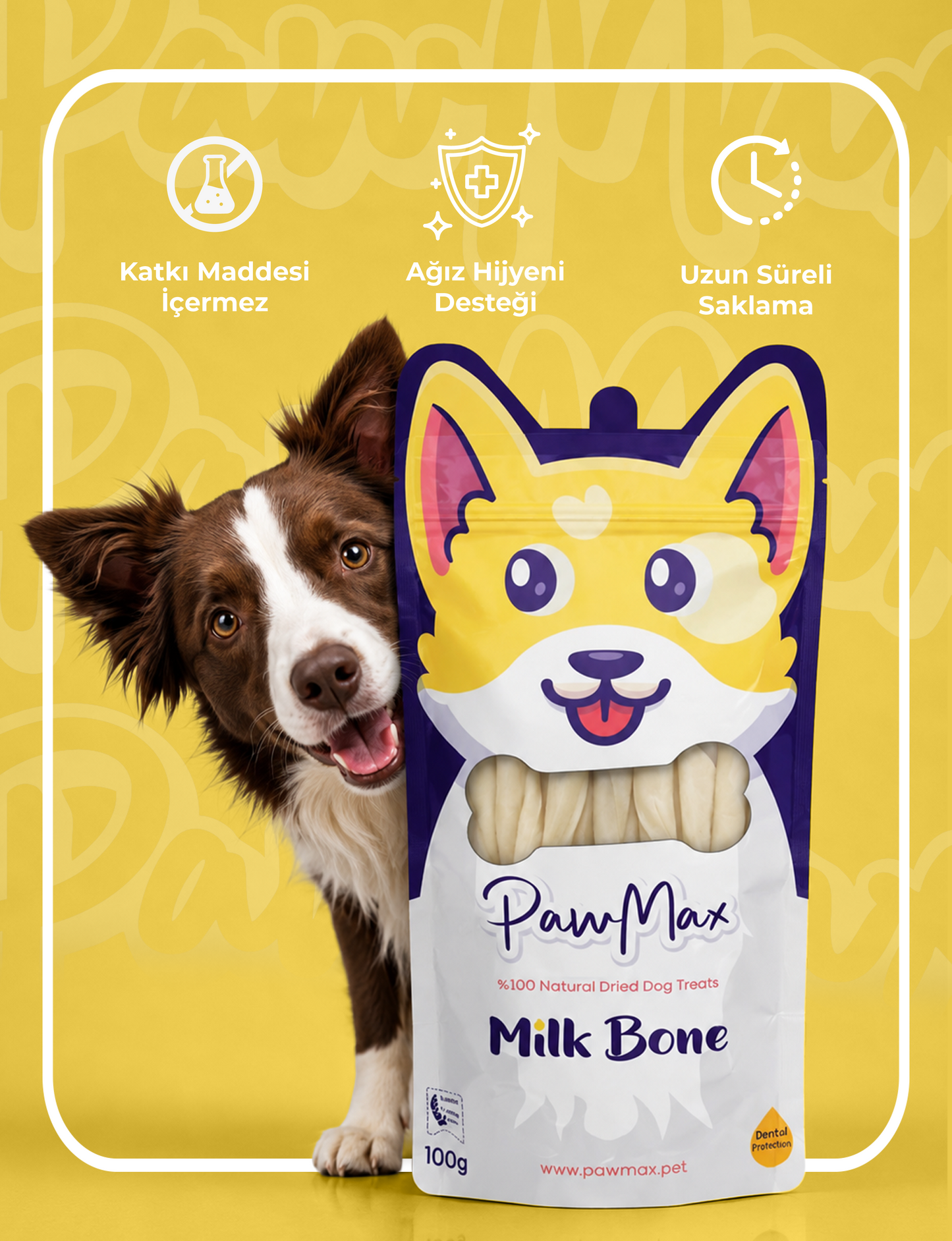 Beyaz Burgu Kemik - Doğal Köpek Ödül Maması | Milk Bone