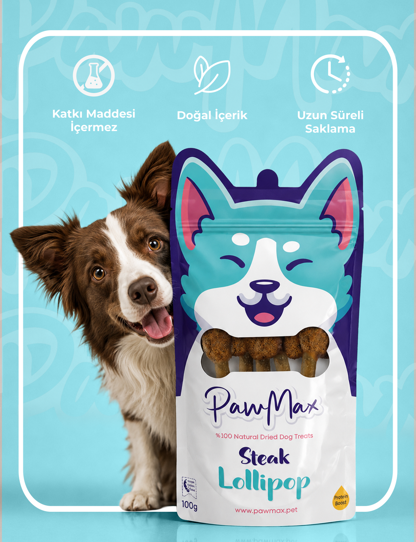 Etli Kemik Rulo - Doğal Köpek Ödül Maması | Steak Lollipop